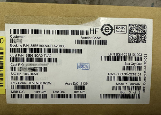 อีเทอร์เน็ต IC 88E6190-A0-TLA2C000 11 Port อีเทอร์เน็ต สวิตช์ IC แพคเกจ BGA