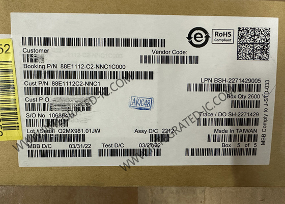 อีเทอร์เน็ต IC 88E1112-C2-NNC1C000 เครื่องรับสัญญาณอีเทอร์เน็ต 10/100/1000 กิ๊กบิต