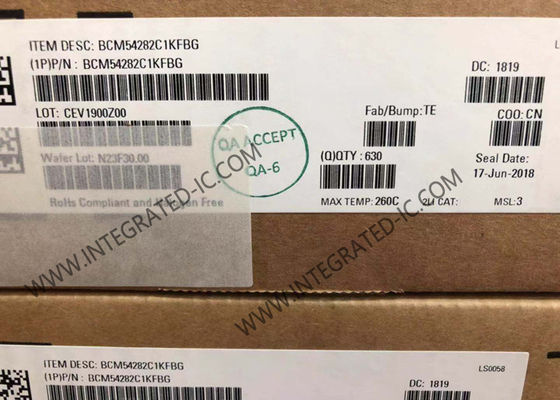 BCM54282C1KFBG Ethernet IC Octal-Port Gigabit Ethernet Transceiver พร้อมอินเตอร์เฟซ QSGMII