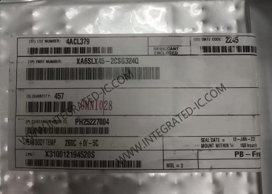 XA6SLX45-2CSG324Q Field Programmable Gate Array Spartan-6 รถยนต์ FPGA IC แพคเกจ CSBGA-324