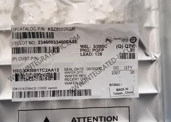 ชิปวงจรรวม 5 พอร์ต KSZ8895RQXI KSZ8895 Managed Ethernet Switch IC