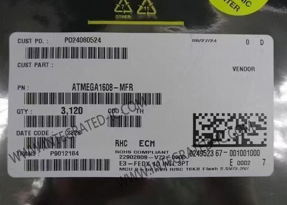 ATMEGA1608-MFR ไมโครคอนโทรลเลอร์ MCU 20MHz 8-Bit AVR Core ไมโครคอนโทรลเลอร์ VQFN-32
