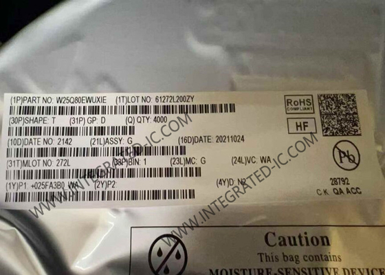 W25Q80EWUXIE แมมมรี่ IC ชิป 1.8V 8M-Bit ซีเรียล แฟลช แมมมรี่ USON-8 Package