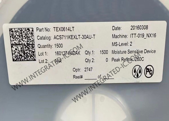 ACS711KEXLT-30AU เซ็นเซอร์ IC 30A อิฟเฟ็คต์ฮอลล์ เซ็นเซอร์กระแสกระแสเส้นตรง QFN12