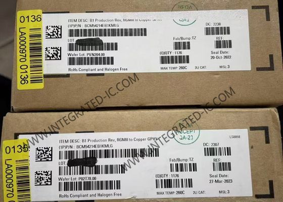 BCM54214EB1KMLG Ethernet IC ท่าเดียว RGMII Gigabit Ethernet Transceiver QFN68