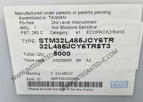 STM32L485JCY6TR ไมโครคอนโทรลเลอร์ MCU ไมโครคอนโทรลเลอร์ 32 บิตที่มีประสิทธิภาพสูง