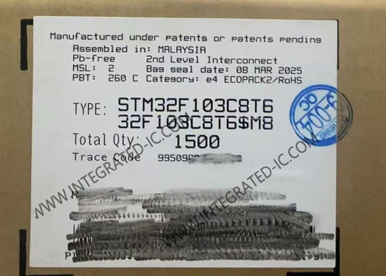 STM32F103C8T6 ไมโครคอนโทรลเลอร์ MCU 72MHz 32Bit Single Core Microcontroller IC LQFP48