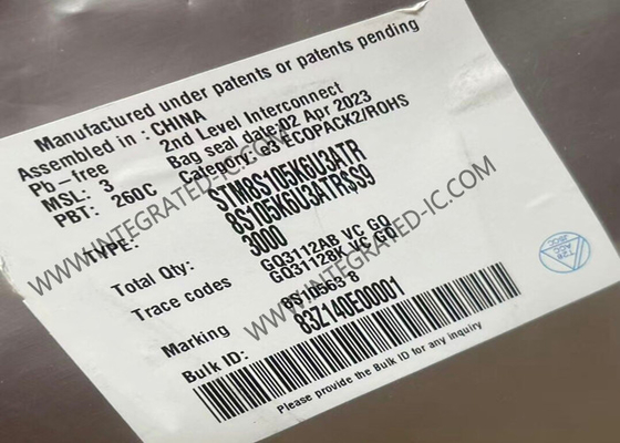 STM8S105K6U3ATR Microcontroller MCU 16MHz Mainstream Access Line 8 บิต STM8S MCU 32-UFQFN
