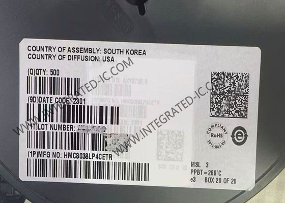 HMC8038LP4CETR โมดูลการสื่อสารไร้สาย ระบบแยกกันสูง ซิลิคอน SPDT สวิตช์ไม่สะท้อน