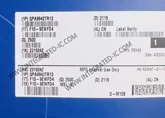 WIFI 6 ชิป QPA9942TR13 3600MHz แอมพลิเฟอเรอร์ประสิทธิภาพสูง 4 วัตต์