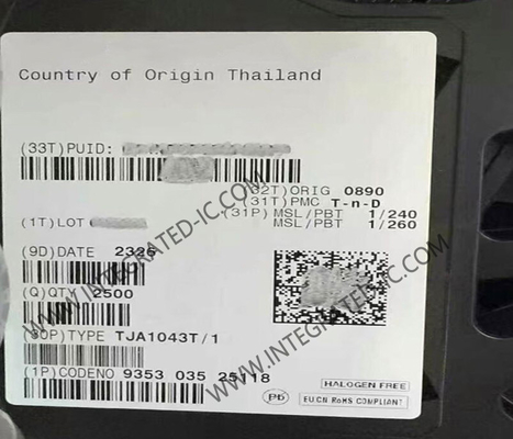 TJA1043T ชิปวงจรบูรณาการ ส่งสัญญาณ CAN ความเร็วสูง ด้วยโหมดรอและนอน