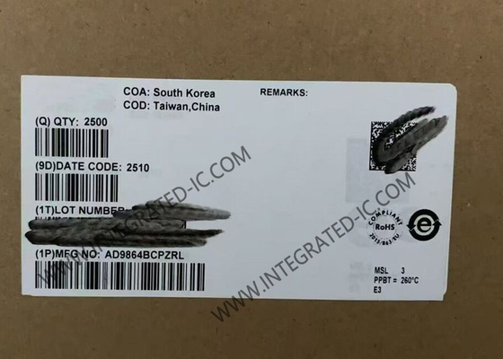 โมดูลสื่อสารไร้สาย AD9864BCPZRL 3.3V เครื่องรับ RF พลังงานต่ํา IC LFCSP-48
