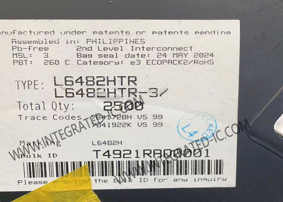 L6482HTR ชิปวงจรบูรณาการ ไดรฟอร์มอเตอร์สองขั้ว 96mA เครื่องควบคุมมอเตอร์ขั้นตอน