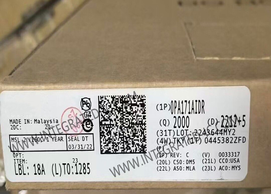 OPA171AIDR ชิปวงจรบูรณาการ ขนาดเดียว 36V 3MHz เครื่องขยายการทํางานพลังงานต่ํา