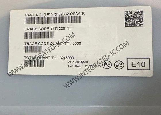 BT IC NRF52832-QFAA Smart 2.4GHz Multiprotocol RF System บนชิป แพคเกจ 48-VFQFN