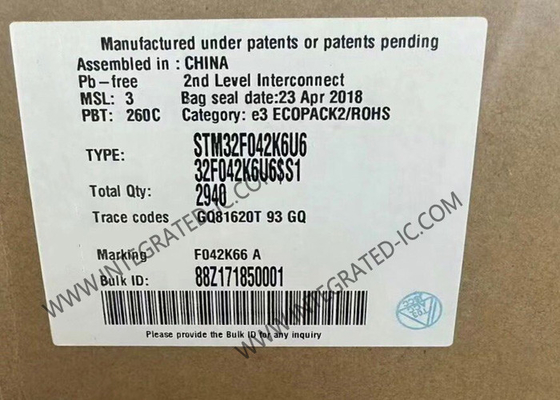 STM32F042K6U6 ไมโครคอนโทรลเลอร์ MCU 32 บิต MCU เซ็นคอร์เดียว MCU 48MHz MCU ลงตัว