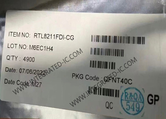 RTL8211FDI-CG Ethernet IC เครื่องรับสัญญาณ Ethernet 10/100/1000M ที่บูรณาการสูง