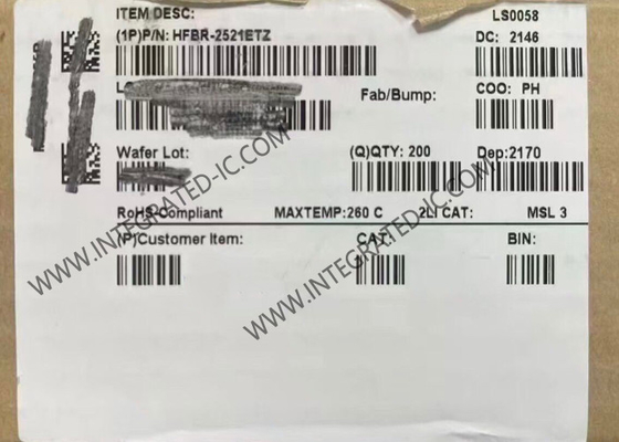 HFBR-2521ETZ ชิปวงจรบูรณาการ เครื่องรับสายพานหลากหลาย เครื่องรับไฟเบอร์ออปติก 5MBd