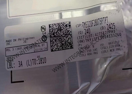 TMS320F28075PTPT ไมโครคอนโทรลเลอร์ MCU C2000 32 บิต MCU 120MHz ไมโครคอนโทรลเลอร์เวลาจริง